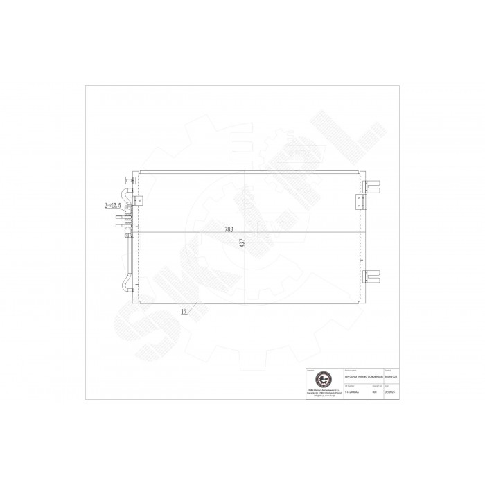 Condenseur de Clim Pour Chrysler Voyager/Grand Voyager IV K5142490AB