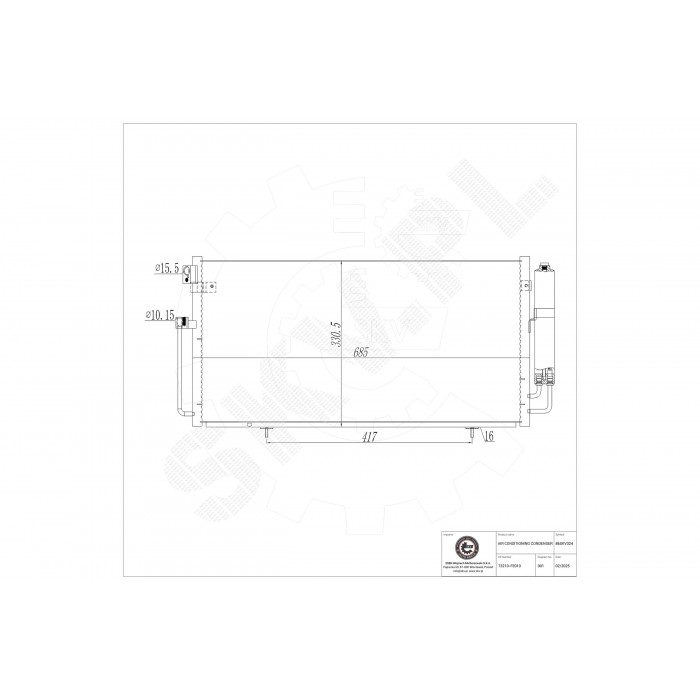 Condenseur de Clim Pour Subaru Impreza 73210-FE010