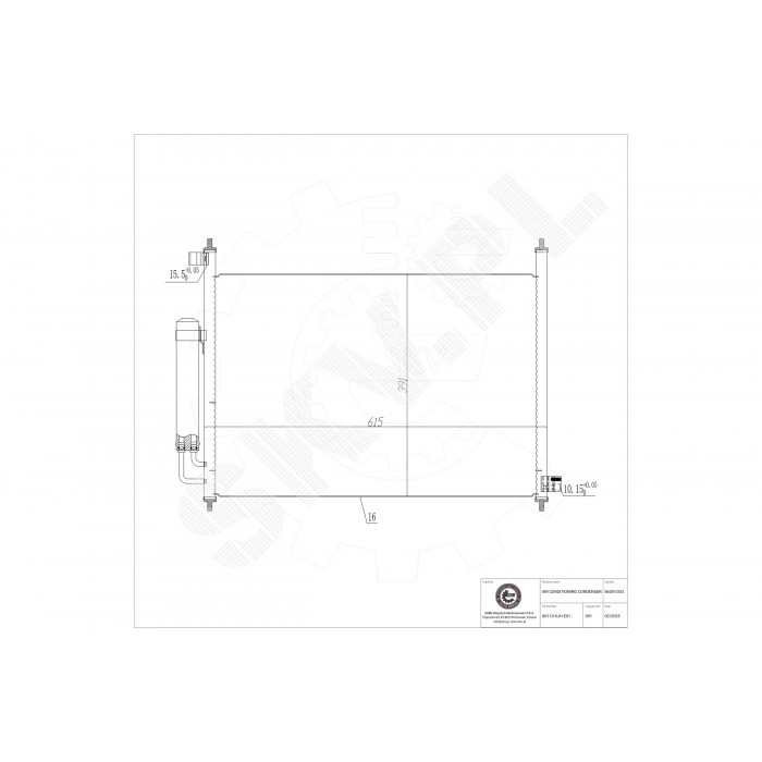 Condenseur de Clim Pour Honda FR-V 80110-SJH-E01 80110SJHE02