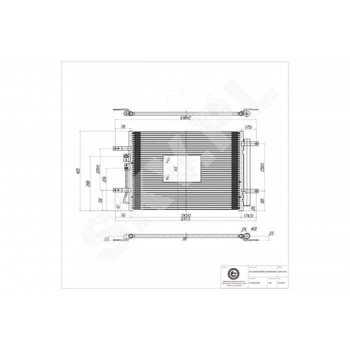 Condenseur de Clim Pour Hyundai Ioniq Kia Niro Van