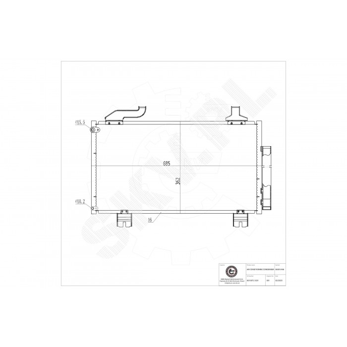 Condenseur de Clim Pour Honda Accord IX A Trois Volumes VIII 80100-TL2-A01