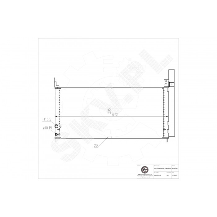 Condenseur de Clim Pour Toyota Prius Plus Van 8846047170