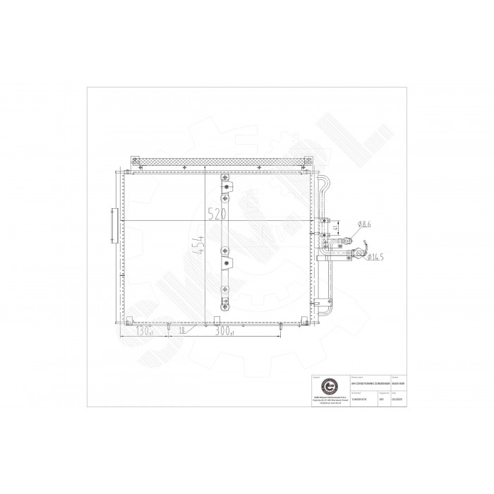 Condenseur de Clim Pour Mercedes-Benz 124 Cabriolet Classe E 124 830 16 70