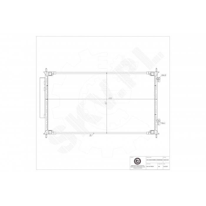 Condenseur de Clim Pour Honda HR-V 80110-T7W-A01