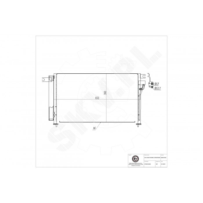 Condenseur de Clim Pour Kia RIO II A Trois Volumes 976061G000