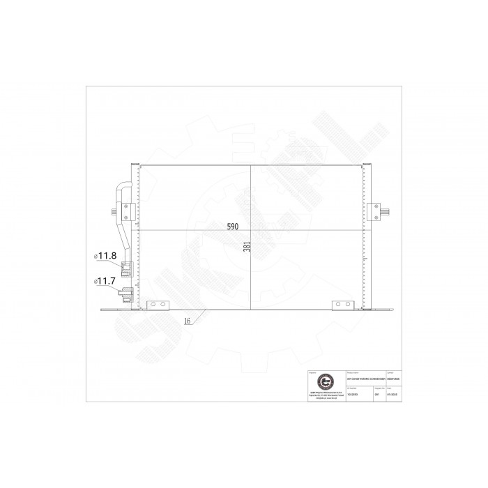 Condenseur de Clim Pour Ford Cougar Mondeo II 97BW19710AE 97BW19710AF