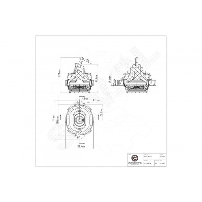 Support Moteur Avant Gauche Pour BMW X3 E83 22 11 3 400 341 22 11 3 421 299