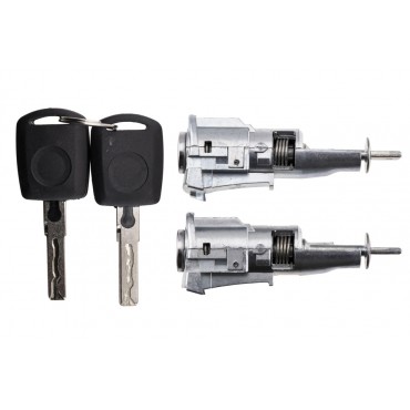 2 Barillet Serrure de Porte Avant Pour Skoda Octavia II 107837167