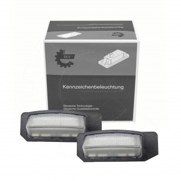 2 Feux de Plaque d'Immatriculation Pour Peugeot Citroën Mitsubishi 1141283