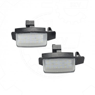 2 Feux de Plaque d'Immatriculation Pour Peugeot Citroën Mitsubishi 1141283