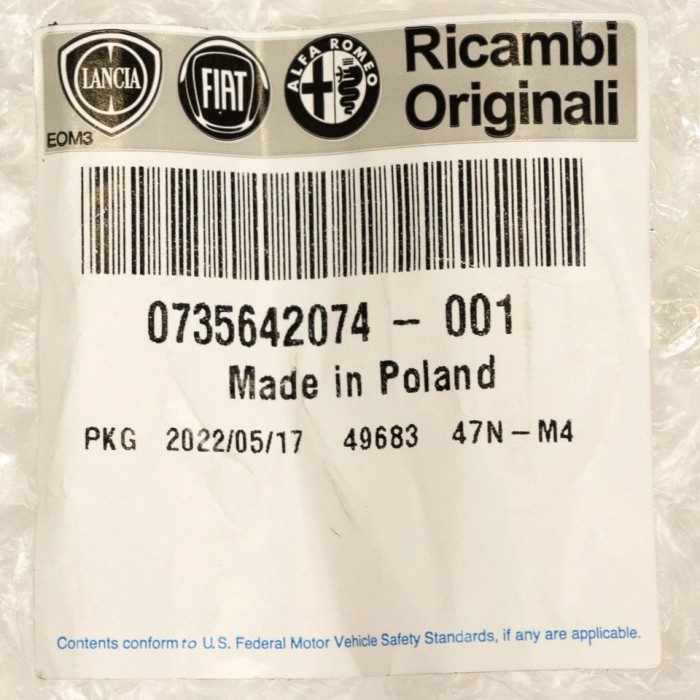 Grille de Pare Choc Avant Pour Fiat 500 735619481, 735642074