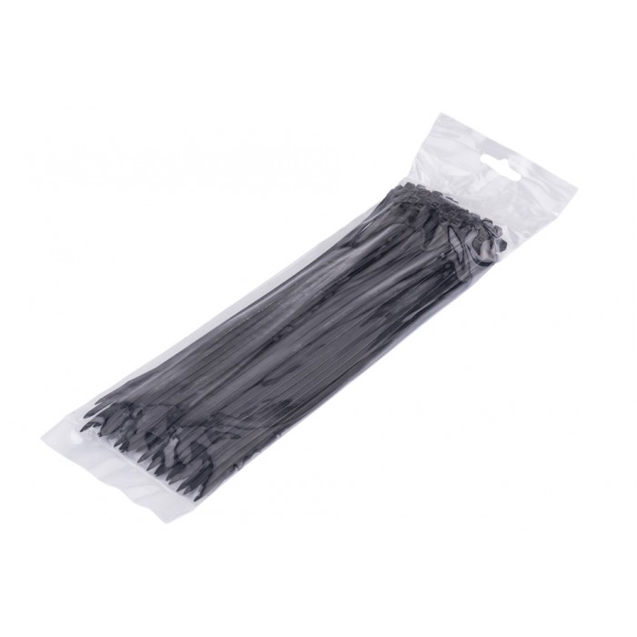 100 colliers de Serrage Cirflex Noir 3,6x250mm