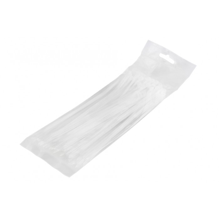 100 colliers de Serrage Cirflex Blanc 3,6x200mm