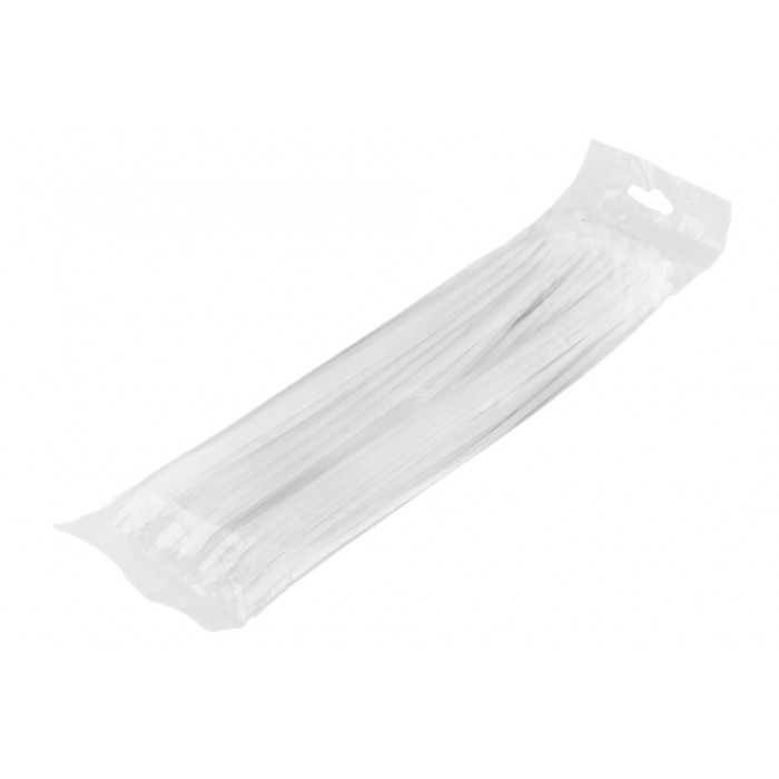 100 colliers de Serrage Cirflex Blanc 3,6x300mm