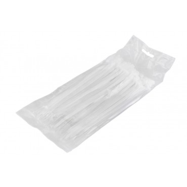 100 colliers de Serrage Cirflex Blanc 4,8x200mm