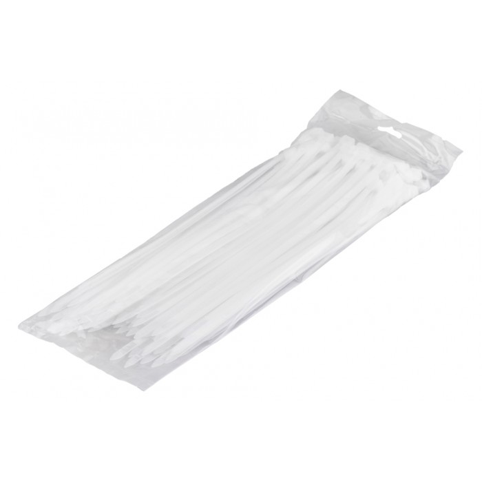 100 colliers de Serrage Cirflex Blanc 7,6x300mm