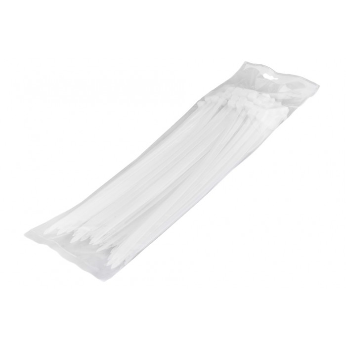 100 colliers de Serrage Cirflex Blanc 7,6x350mm