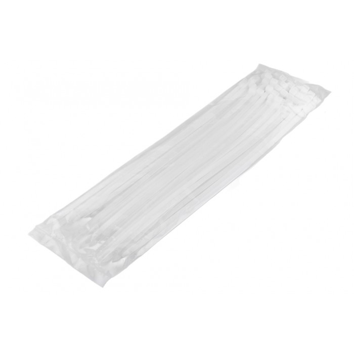 100 colliers de Serrage Cirflex Blanc 7,6x450mm