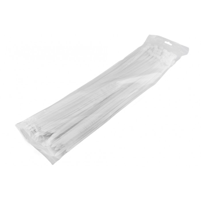 100 colliers de Serrage Cirflex Blanc 7,6x500mm