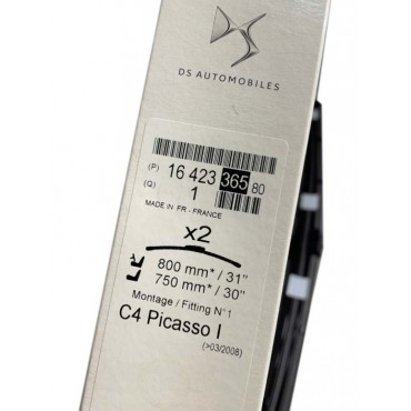 2 Balais d'Essuie Glace Avant Pour Citroën C4