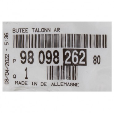 Butée d'Amortisseur Arrière Pour Citroën C3 9809826280