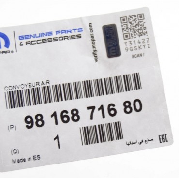 Cache Entrée d'Air Pare Choc Avant Pour Citroën Berlingo 9816871680