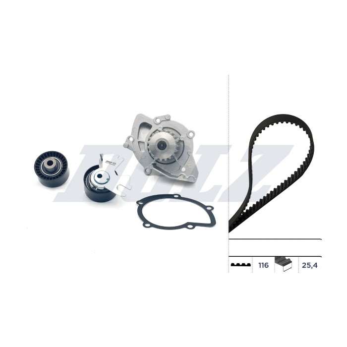 Kit Distribution + Pompe à Eau Pour Peugeot Fiat Ford C-Max Focus II Citroën