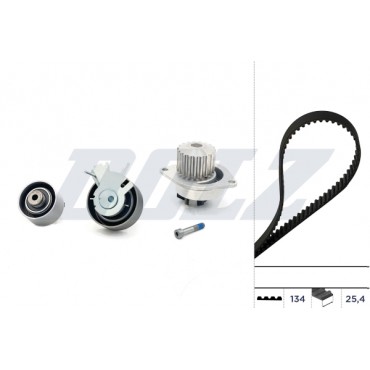 Kit Distribution + Pompe à Eau Pour Peugeot 106 206 307 Partner Citroën C3