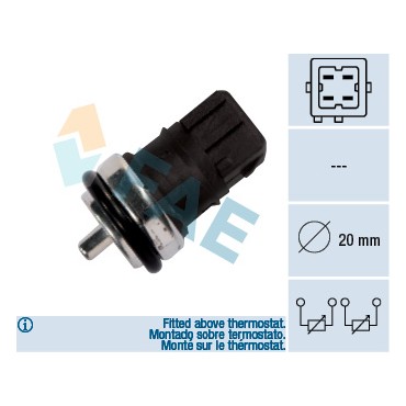 Sonde de Température Liquide de Refroidissement Pour Renault Dacia Opel Nissan