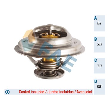 Thermostat d'Eau Pour Peugeot Renault Ford Citroën 7700665226 88EF-8575-AA