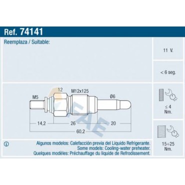 Bougie de Préchauffage Pour Renault VW Audi Seat 8671004016 061905061 068905061