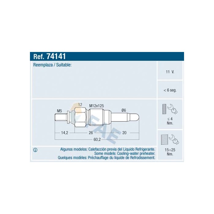 Bougie de Préchauffage Pour Renault VW Audi Seat 8671004016 061905061 068905061