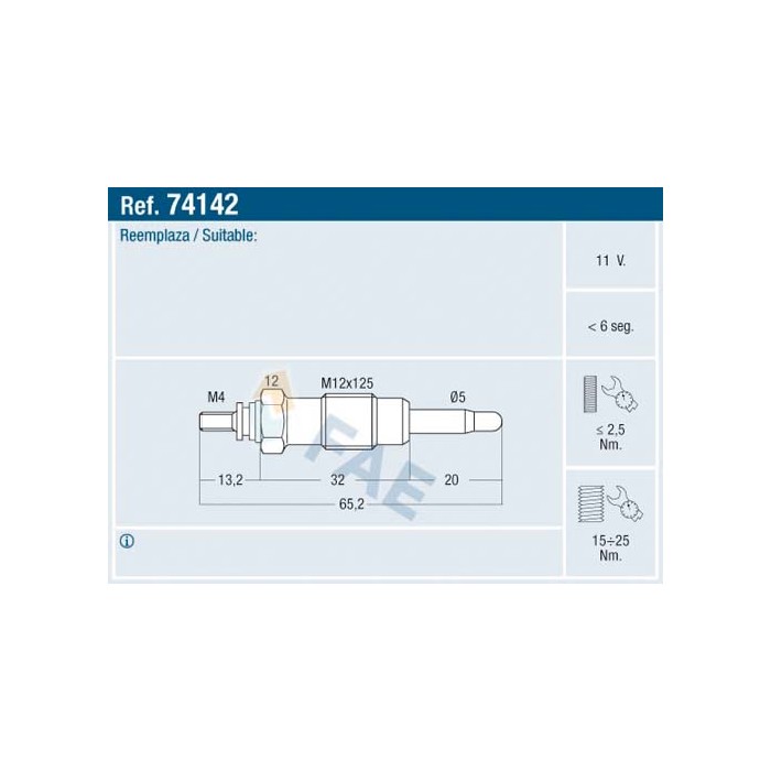 Bougie de Préchauffage Pour Peugeot Renault Opel Arena Fiat 7701040208 4403145