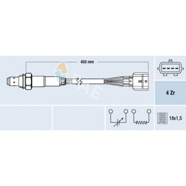 Sonde Lambda Pour Renault Clio II III Kangoo Laguna Logan Modus Thalia I Twingo