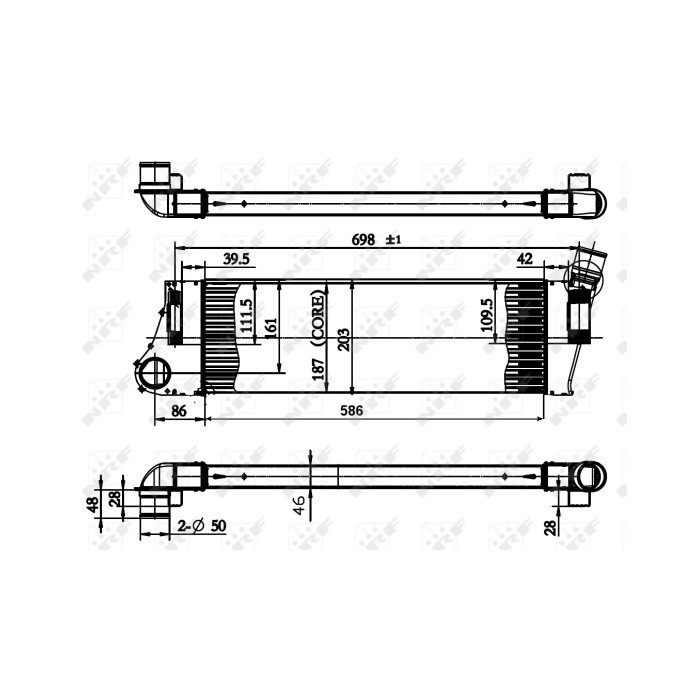 Radiateur Refroidissement Moteur Intercooler Pour Renault Megane 8200115540
