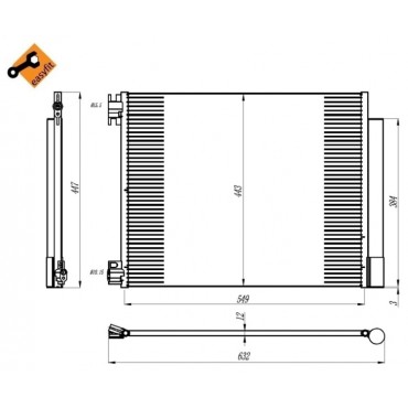 Condenseur de Clim Pour Renault Grand Scénic IV Kangoo III Megane 921001829R