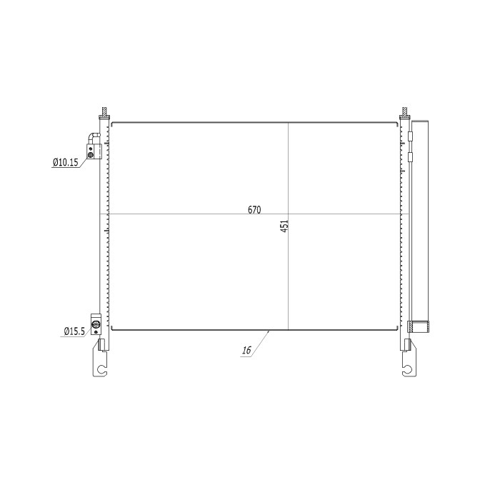 Condenseur de Clim Pour Renault Koleos 921005115R 92100JY00A
