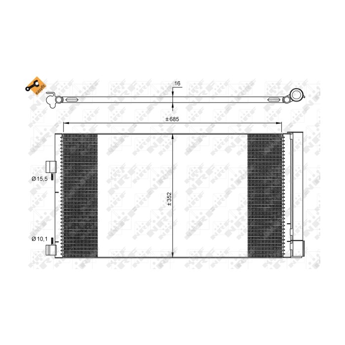 Condenseur de Clim Pour Renault Laguna III Latitude 8660003628 921000002R
