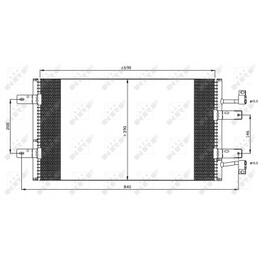 Condenseur de Clim Pour Renault Opel Nissan Vauxhall 8200465480 4417651 4418531