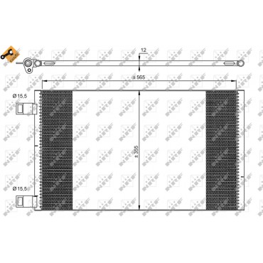 Condenseur de Clim Pour Renault Kangoo Mercedes-Benz Citan 8200455795 4155000054