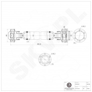 Arbre de Transmission Longitudinal Pour Suzuki Grand Vitara II 2710167J01
