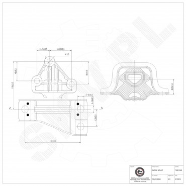 Support Moteur Droit Pour Fiat 1343241080, 1358087080, 1363376080, 71753299