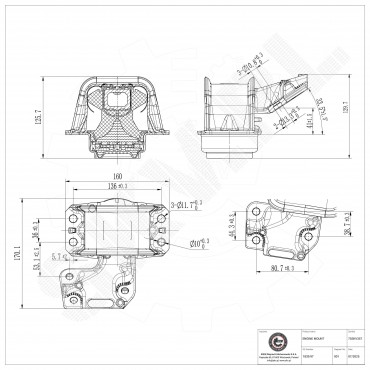 Support Moteur Droit Pour Peugeot 307 308 Citroën C4