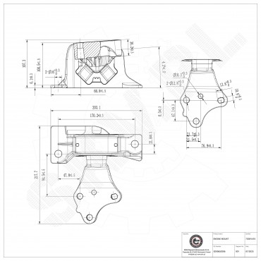 Support Moteur Droit Pour Renault Clio III 8200650286, 112103737R, 8200281186