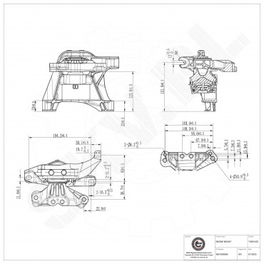 Support Moteur Droit Pour Peugeot 308 II Expert Traveller Toyota Citroën C4