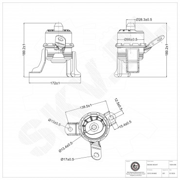 Support Moteur Droit Pour Mazda 6 GJ6G39070B