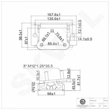 Support Moteur Arrière Pour Nissan NP300 Pathfinder III 11320EB302, 11320JR70D