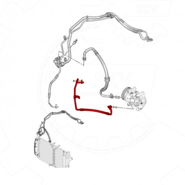 Tuyau de Clim Pour Peugeot 308 II 3008 5008 Opel Citroën 9840709880, 9675635380