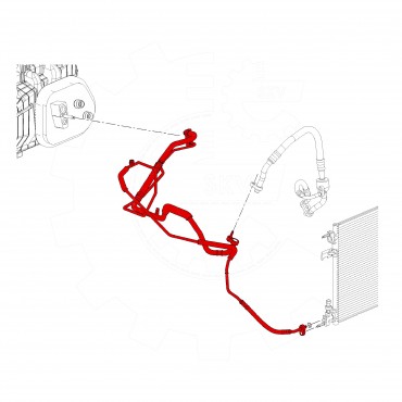 Tuyau de Clim Pour Opel Astra J Cascada 1850396, 1850137