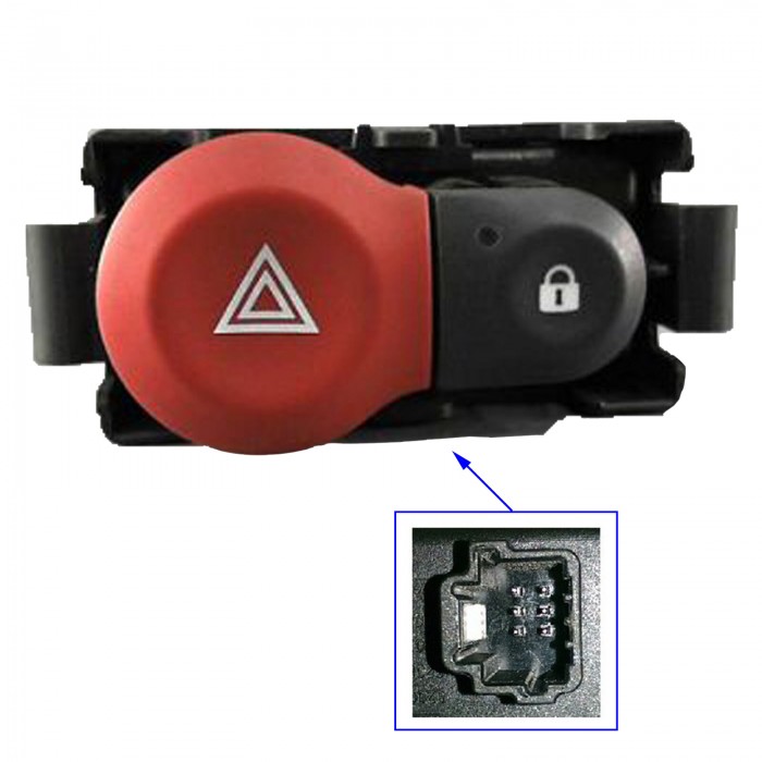 Bouton Warning Feux de Detresse Pour Renault Clio III 252103766R